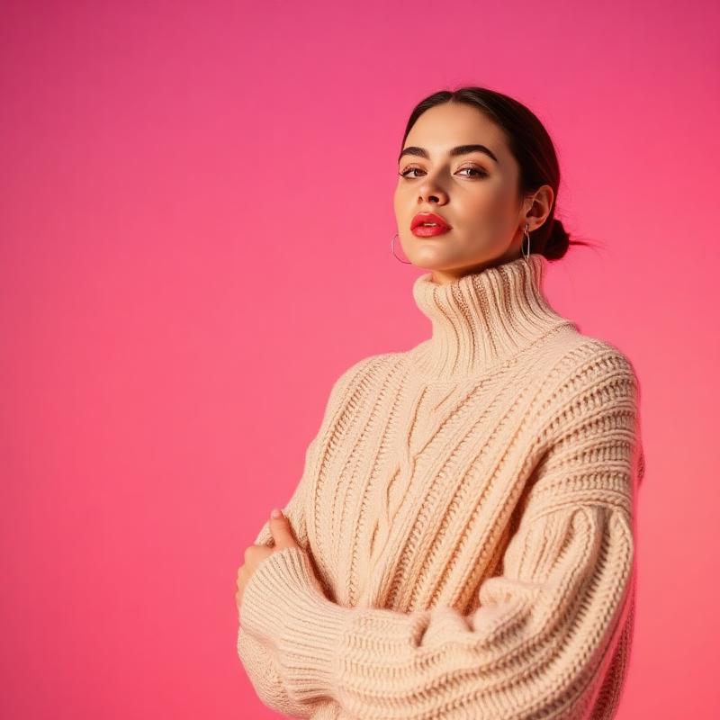 Editorial Instagram post of the sweater on a model